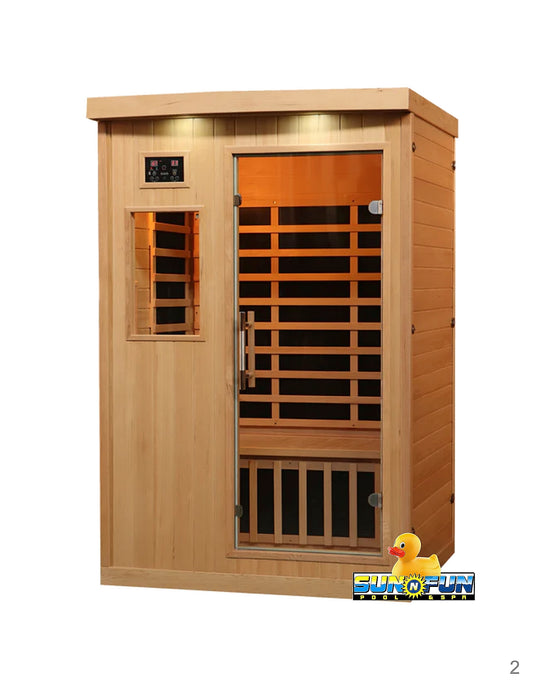 Indoor Cabin Far-Infrared Sauna 2 Person - Sun'n'Fun Pool & Spa