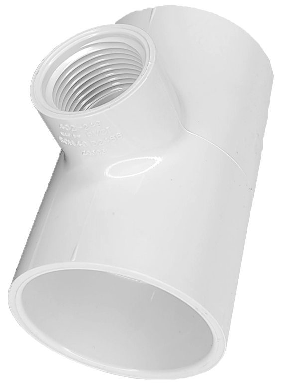 402-249 PVC Fitting Tee 2" x 2" x 1" Fipt