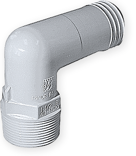411-6520 PVC Fitting Elbow 1-1/2" x 1-1/2" Barbed x Barbed