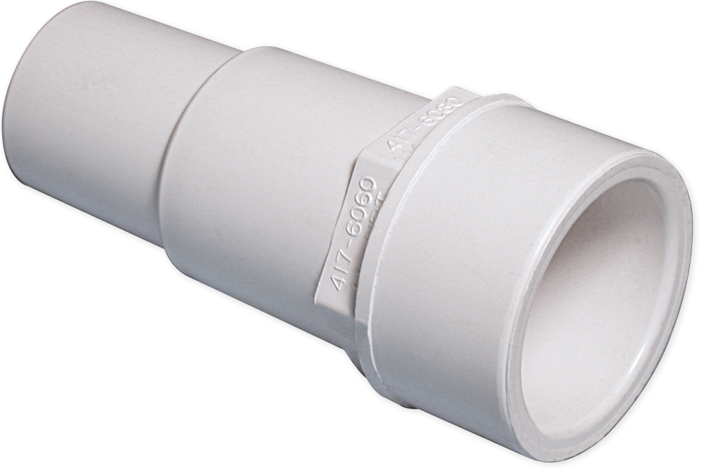 417-6080 PVC Fitting Adapter 1-1/2" x 1-1/4" Hose