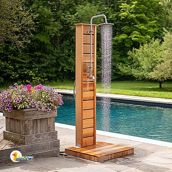 Sunlight Outdoor Shower 510S (Clear Cedar) - Sun'n'Fun Pool & Spa