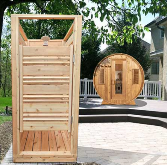 Cloudburst Outdoor Shower 552S (Knotty Red Cedar) - Sun'n'Fun Pool & Spa