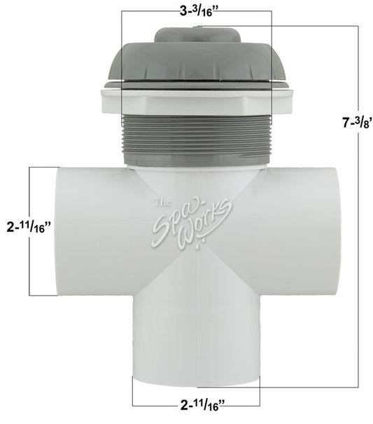 Diverter Valve 2" Waterway Gray - Sun'n'Fun Pool & Spa