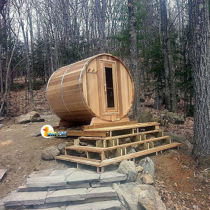 Barrel Sauna 660E Clear Cedar - Sun'n'Fun Pool & Spa