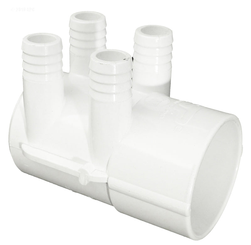 672-7170 Manifold Dead End 2"S x 3/4"Barb (4) Ports