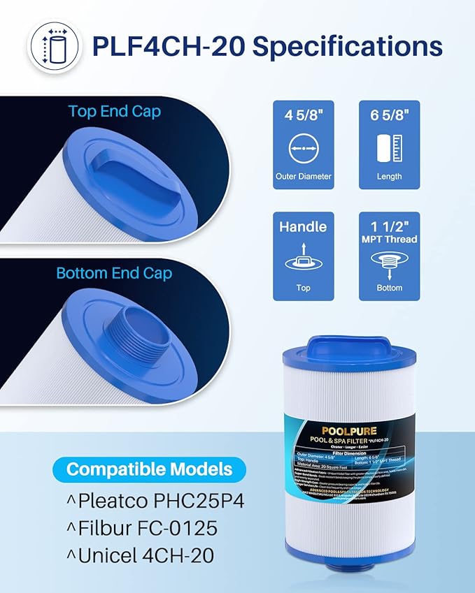 4CH-20 Hot Tub Filter - Sun'n'Fun Pool & Spa