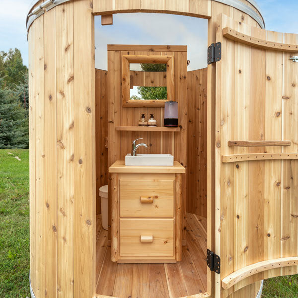 Skylight Washroom - Shower Combo 8484GW (Knotty Red Cedar) - Sun'n'Fun Pool & Spa