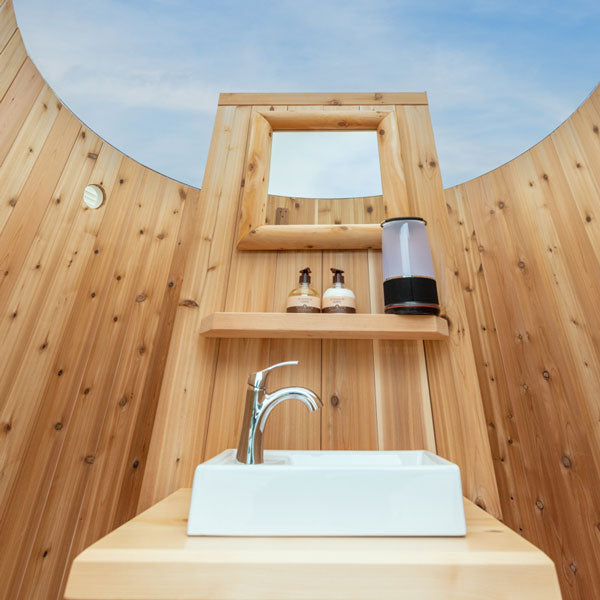 Skylight Washroom - Shower Combo 8484GW (Knotty Red Cedar) - Sun'n'Fun Pool & Spa