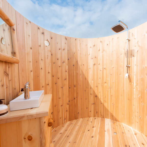 Skylight Washroom - Shower Combo 8484GW (Knotty Red Cedar) - Sun'n'Fun Pool & Spa