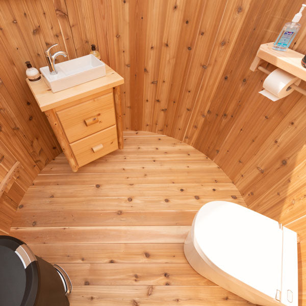Skylight Washroom - Shower Combo 8484GW (Knotty Red Cedar) - Sun'n'Fun Pool & Spa