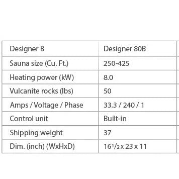 Sauna Heater Designer B Series with Rocks - Sun'n'Fun Pool & Spa