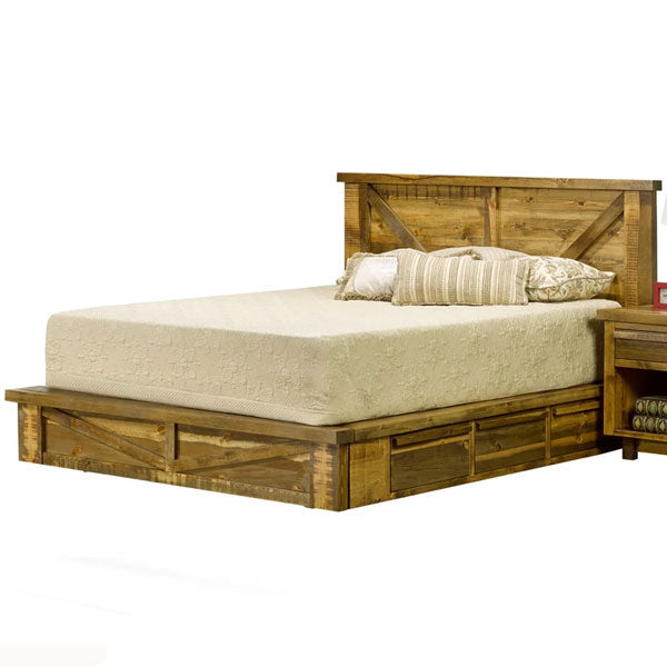 Beetlewood Platform Bed with Drawers - Double
