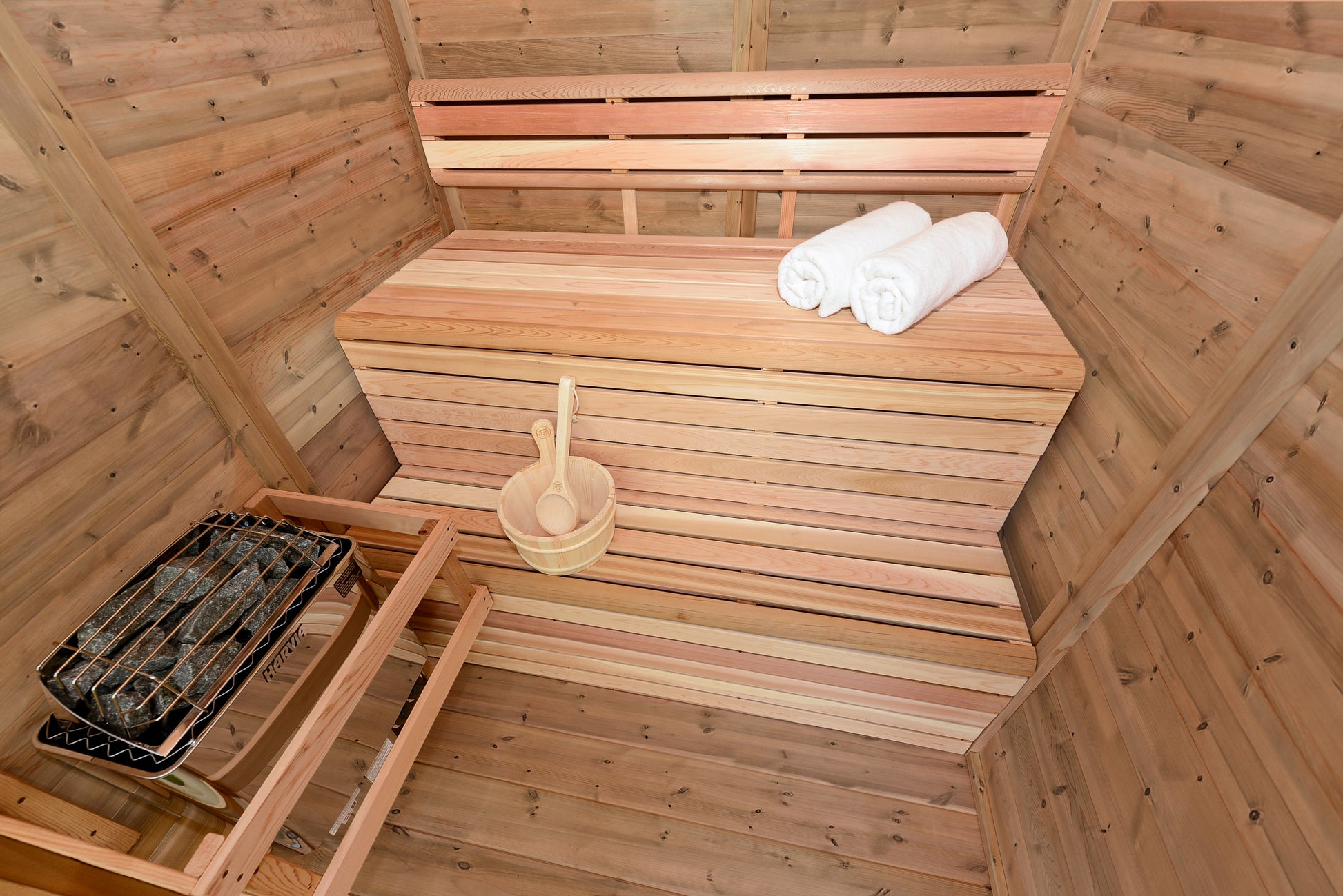 Pure Cube Sauna CU550/CU552 Outdoor Clear or Knotty Red Cedar - Sun'n'Fun Pool & Spa