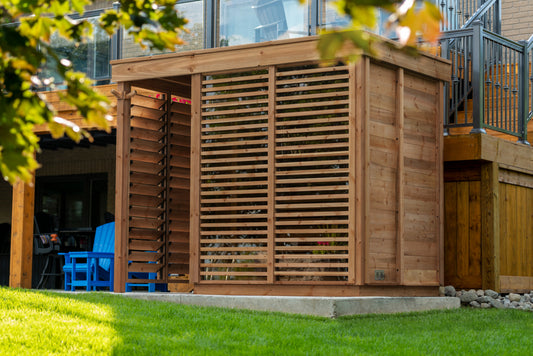 Pure Cube Sauna CU580D/CU582D Outdoor Clear or Knotty Red Cedar - Sun'n'Fun Pool & Spa