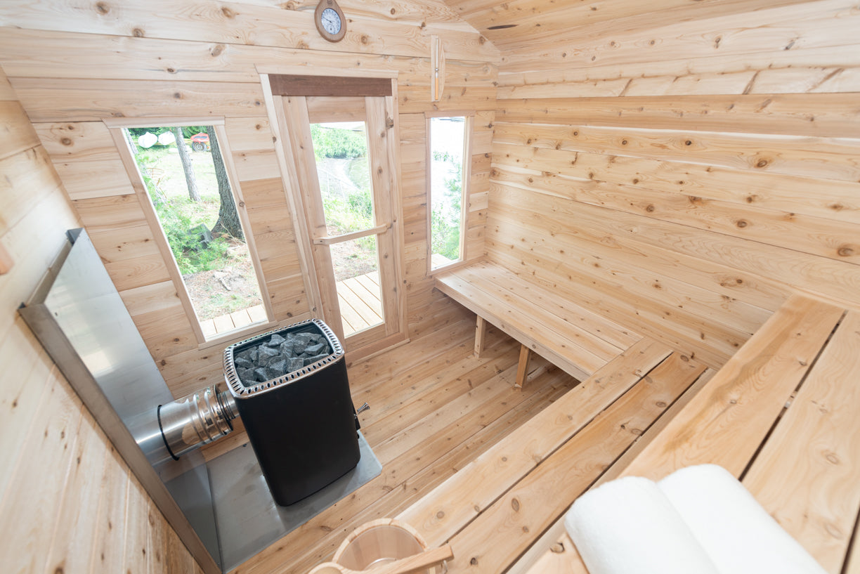 CT Georgian Cabin Sauna with Porch CTC88PE - Sun'n'Fun Pool & Spa