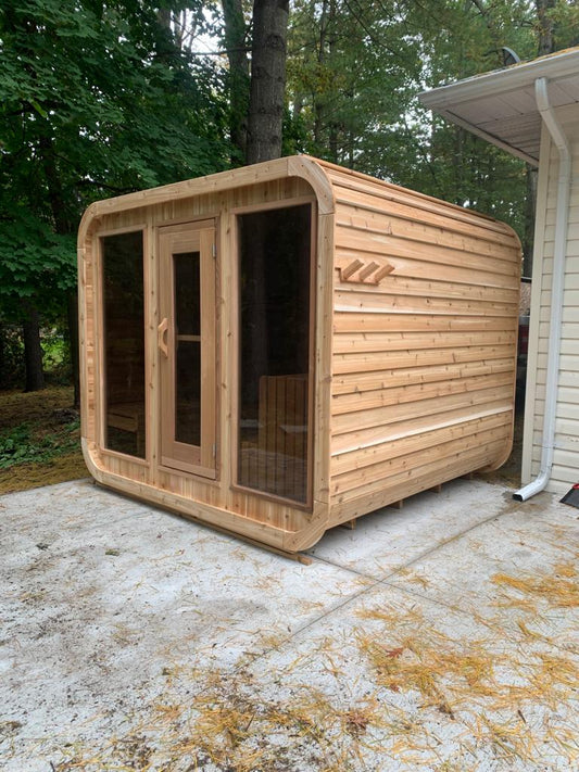 Luna Sauna 870LUE/872LUE Outdoor Clear or Knotty Red Cedar - Sun'n'Fun Pool & Spa