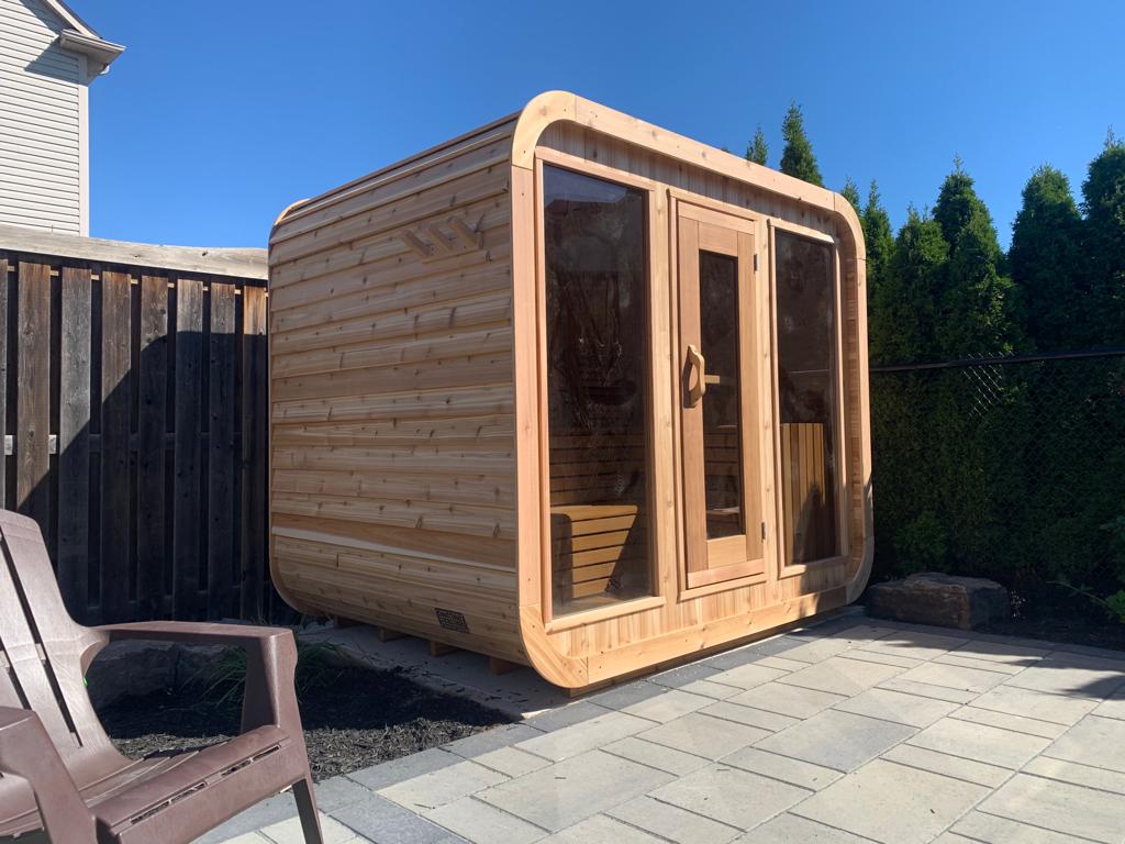Luna Sauna 870LUE/872LUE Outdoor Clear or Knotty Red Cedar - Sun'n'Fun Pool & Spa