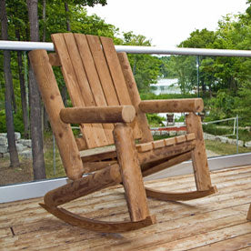 Adirondack Log Rocker - Sun'n'Fun Pool & Spa
