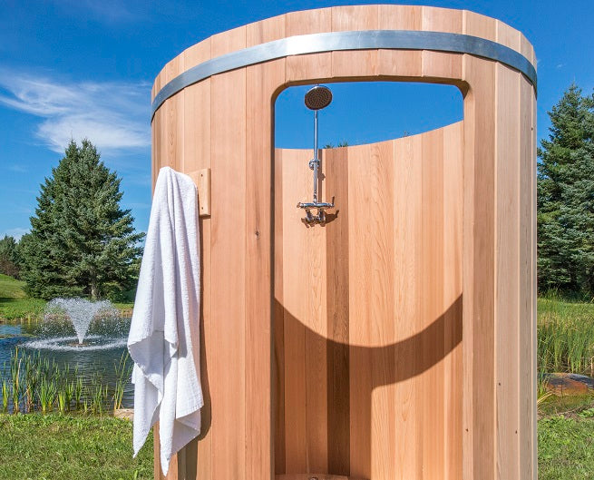 Rainbow Barrel Outdoor Shower 580S (Clear Cedar) - Sun'n'Fun Pool & Spa