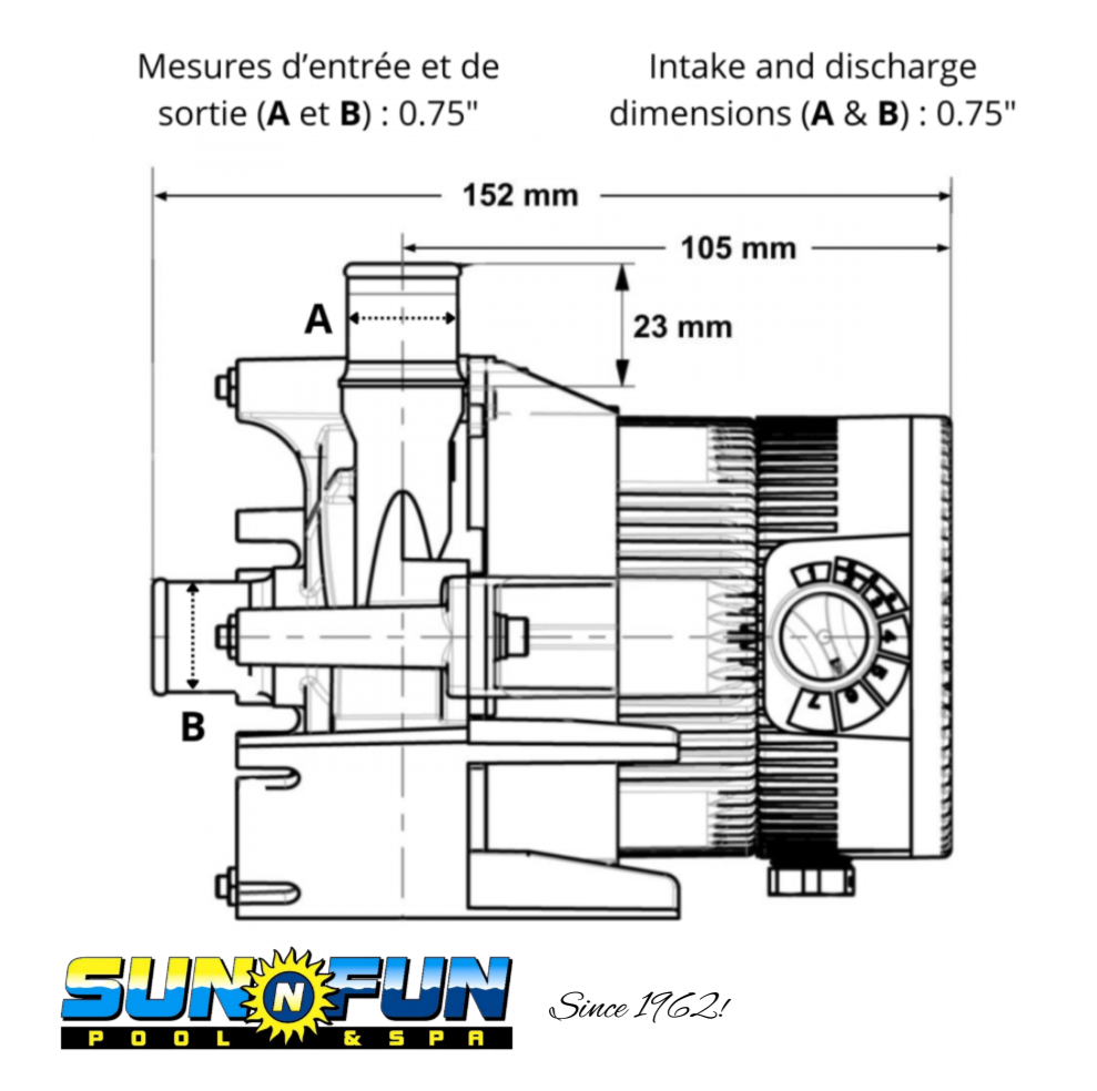 Laing Circulating Spa Pump 230V I Barbed I 0.75"x .075"