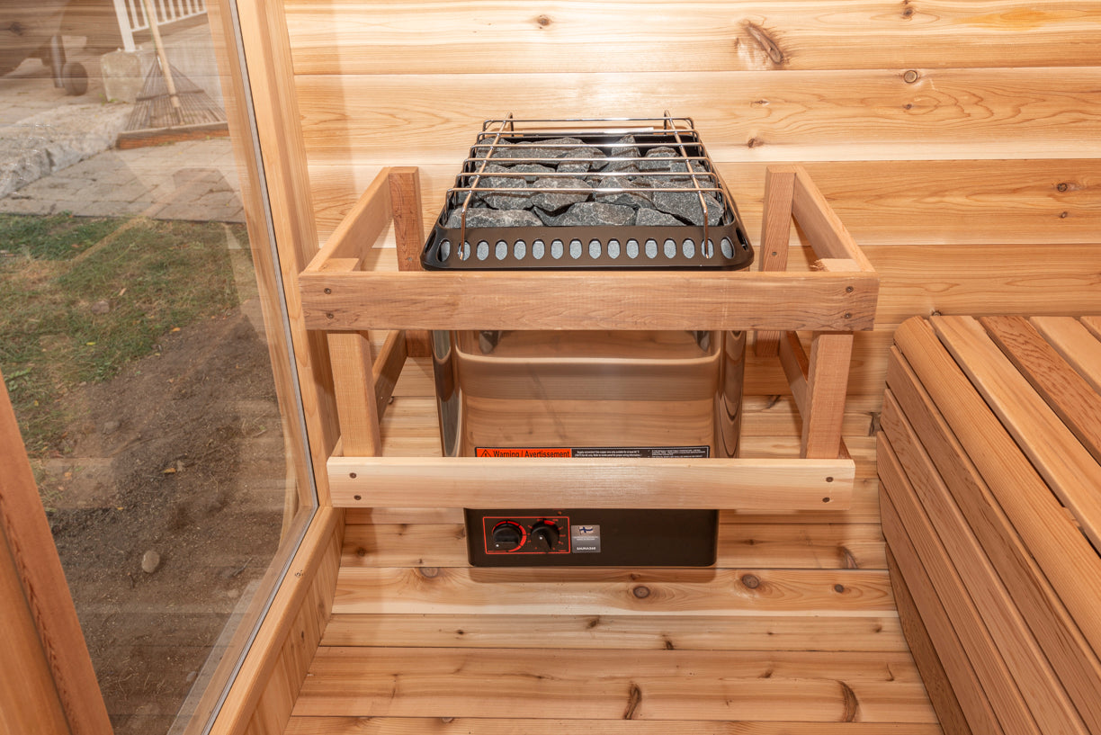 Luna Sauna 860LUE/862LUE Outdoor Clear or Knotty Red Cedar - Sun'n'Fun Pool & Spa