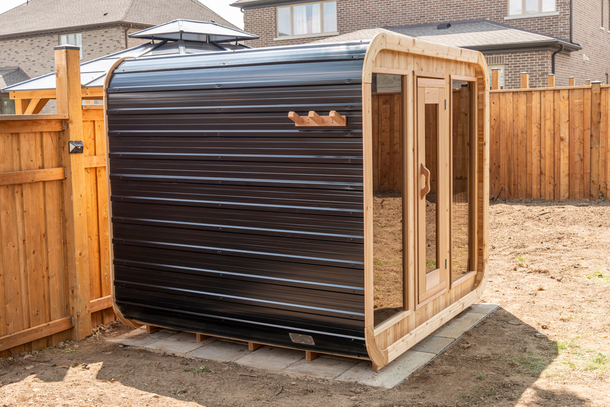 Luna Sauna 870LUE/872LUE Outdoor Clear or Knotty Red Cedar - Sun'n'Fun Pool & Spa