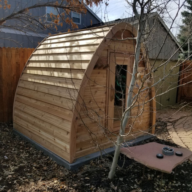 POD Outdoor Sauna 8 x 6 Clear or Knotty Red Cedar - Sun'n'Fun Pool & Spa