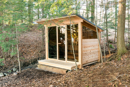 Pure Cube Mountain View Sauna MV682 Outdoor Knotty Red Cedar - Sun'n'Fun Pool & Spa