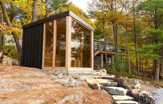 Pure Cube Orion Sauna OR6110/OR6112 Outdoor Clear or Knotty Red Cedar - Sun'n'Fun Pool & Spa