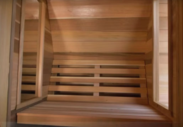 POD with Changeroom Outdoor Sauna 8 x 6 Clear or Knotty Red Cedar - Sun'n'Fun Pool & Spa