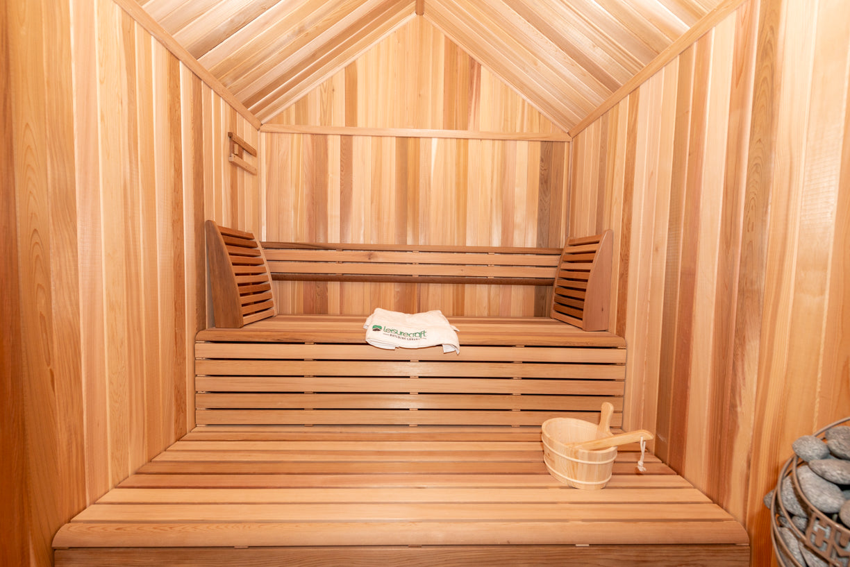 Pure Cube Sauna HU6110/HU6112 Outdoor Clear or Knotty Red Cedar - Sun'n'Fun Pool & Spa
