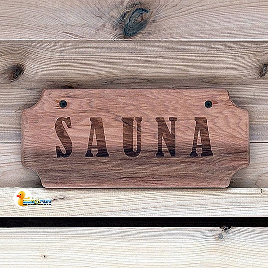 Wood Sauna Sign 5"x11" - Sun'n'Fun Pool & Spa