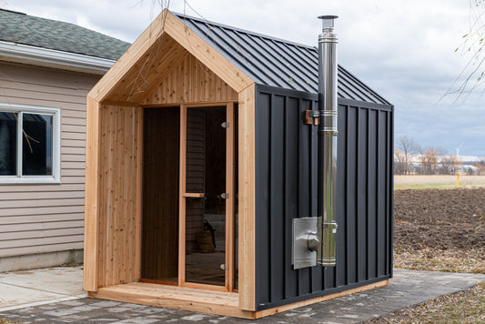 Pure Cube Sauna HU6110/HU6112 Outdoor Clear or Knotty Red Cedar - Sun'n'Fun Pool & Spa