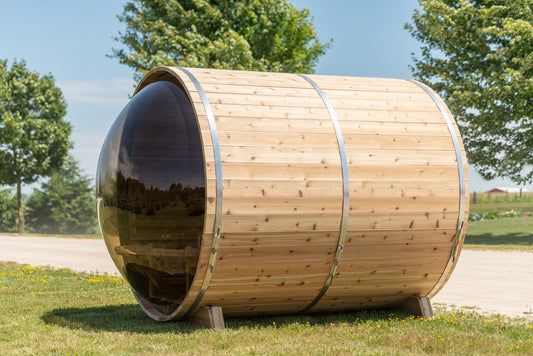 Panoramic Outdoor Sauna 770PVE-772PVE Clear or Knotty Red Cedar - Sun'n'Fun Pool & Spa