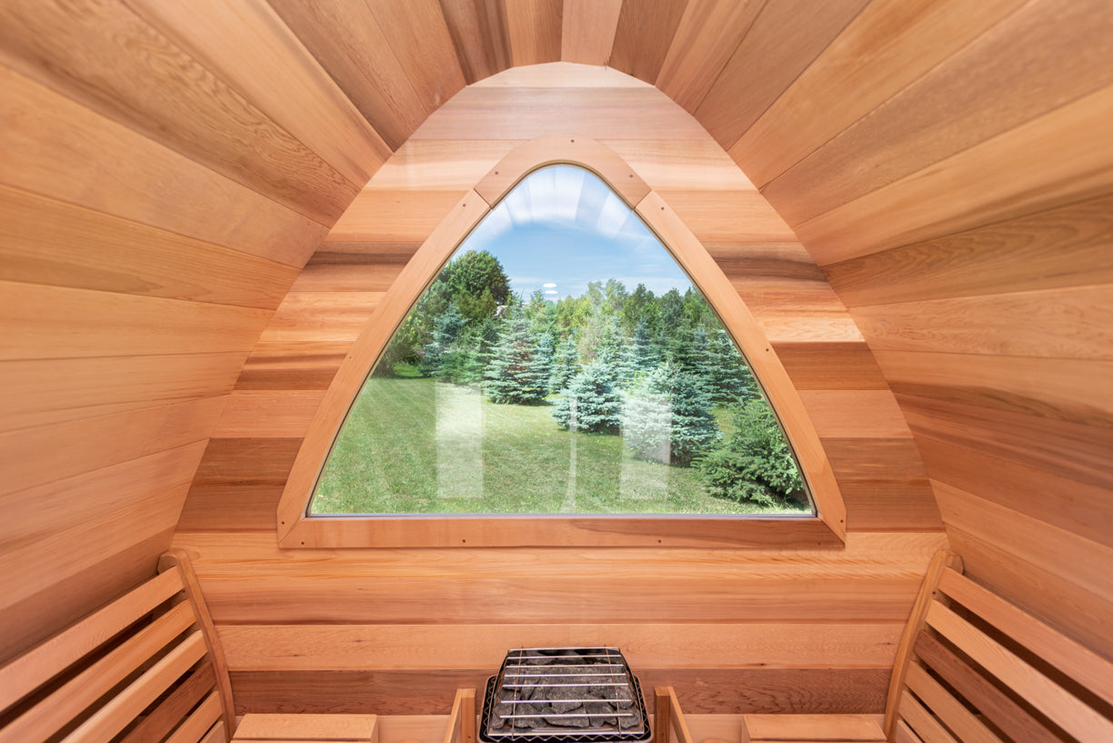 POD Outdoor Sauna 8 x 6 Clear or Knotty Red Cedar - Sun'n'Fun Pool & Spa