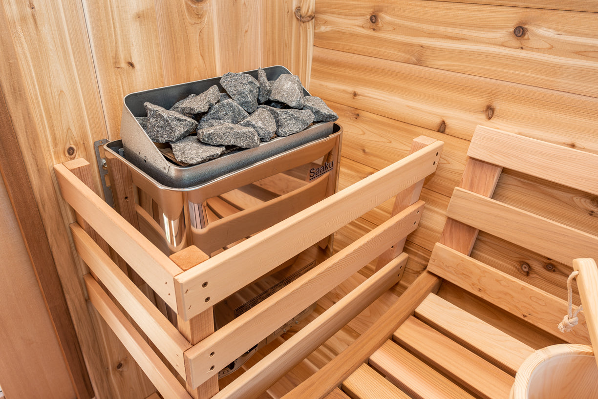 Panoramic Sauna with Porch 760PVPE-762PVPE Outdoor Clear or Knotty Red Cedar - Sun'n'Fun Pool & Spa
