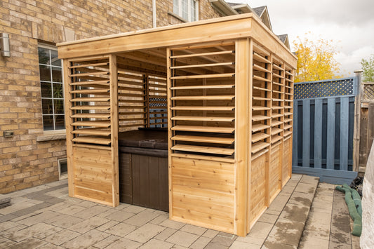 Pure Cube Nipissing PG990N Gazebo - Knotty Cedar - Sun'n'Fun Pool & Spa