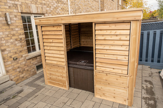 Pure Cube Nipissing PG990N Gazebo - Knotty Cedar - Sun'n'Fun Pool & Spa