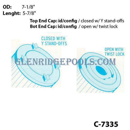 C-7335 Hot Tub Filter - Sun'n'Fun Pool & Spa