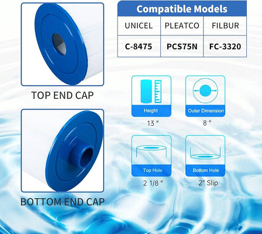 C-8475 Hot Tub Filter - Sun'n'Fun Pool & Spa