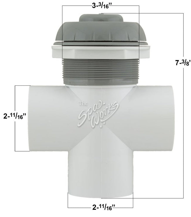 Diverter Valve 2" Waterway Gray - Sun'n'Fun Pool & Spa