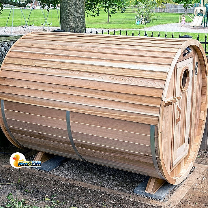 Outdoor Barrel Sauna 6'x6'