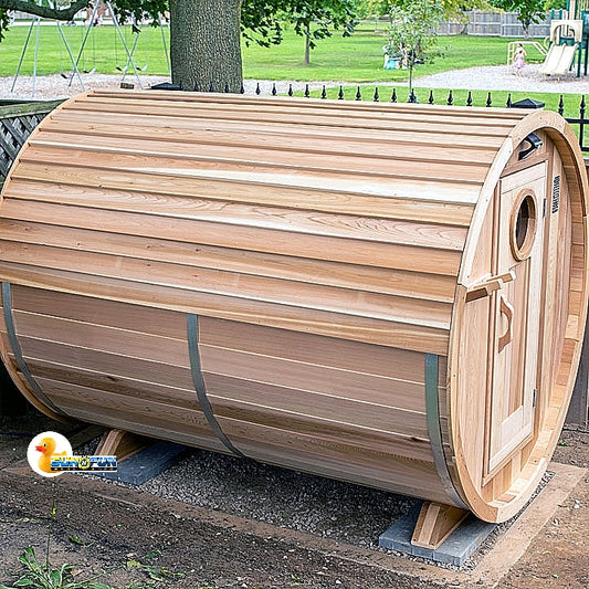 Barrel Sauna 780W Clear Cedar Wood Heat