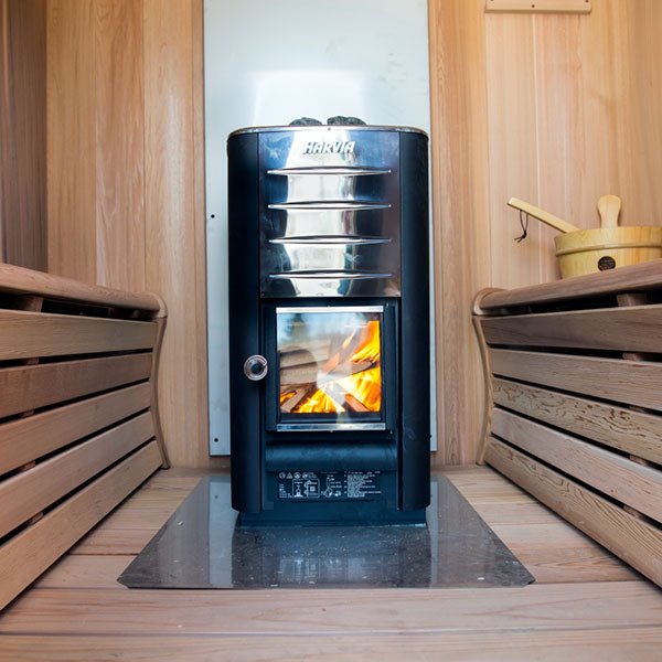 Barrel Sauna 780CW Changeroom Clear Cedar Wood Heat