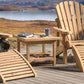 Adirondack Square Table, Red Cedar - Sun'n'Fun Pool & Spa