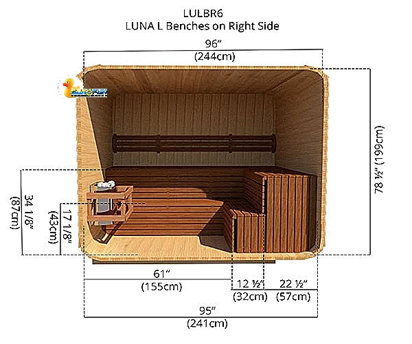 Outdoor Luna Sauna 8'x6'