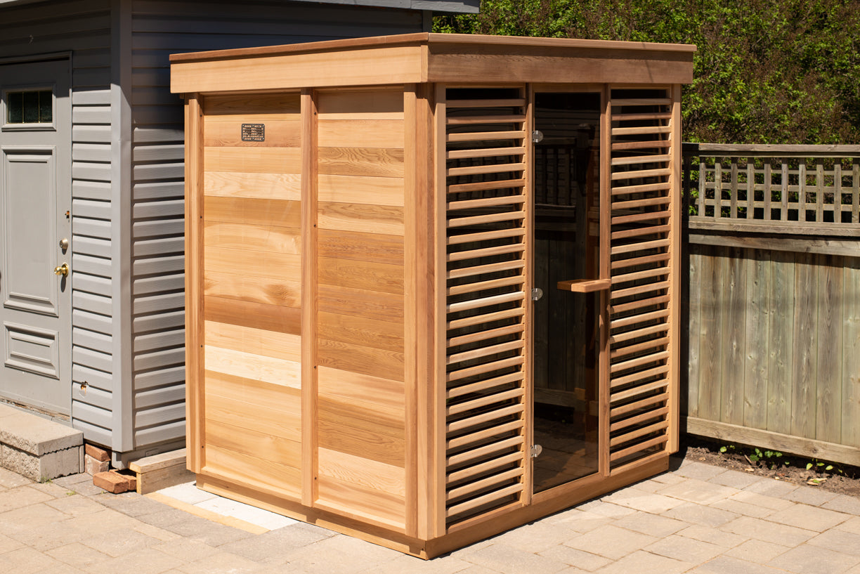 CU570 Sauna Clear with Semi-Privacy Glass Panel