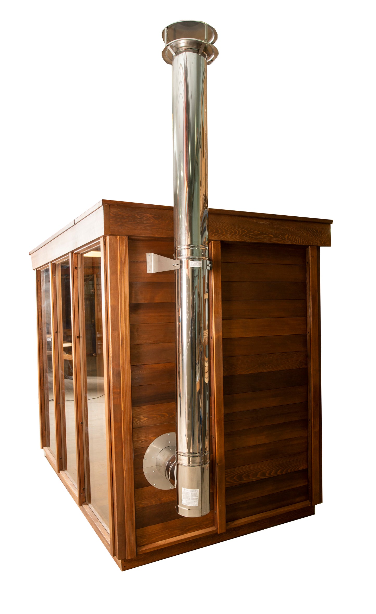 Pure Cube Sauna CU580D/CU582D Outdoor Clear or Knotty Red Cedar