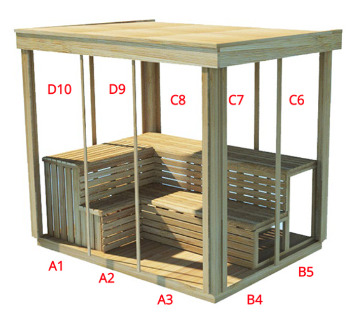 Pure Cube Sauna CU670/CU672 Outdoor Clear or Knotty Red Cedar