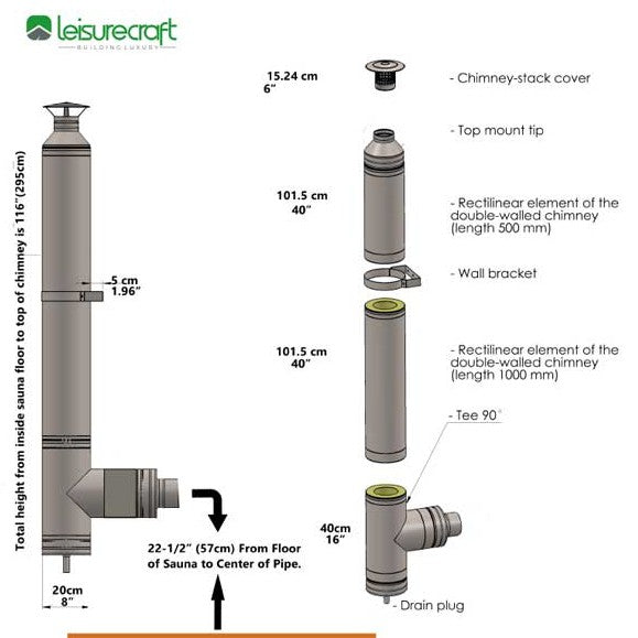 Chimney Set with ELBOW for Out the Side